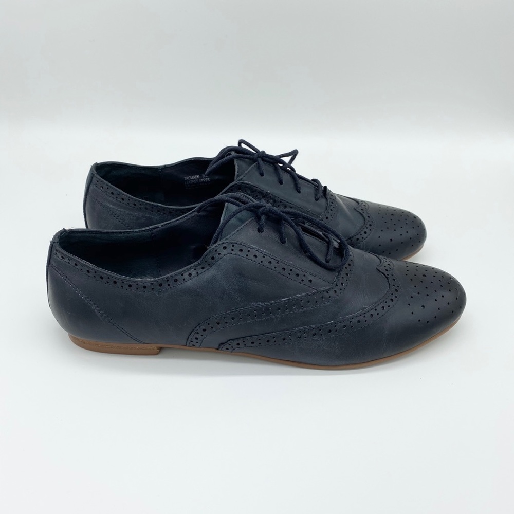 Steve Madden Leather Oxford Shoes Dark Blue 9.5